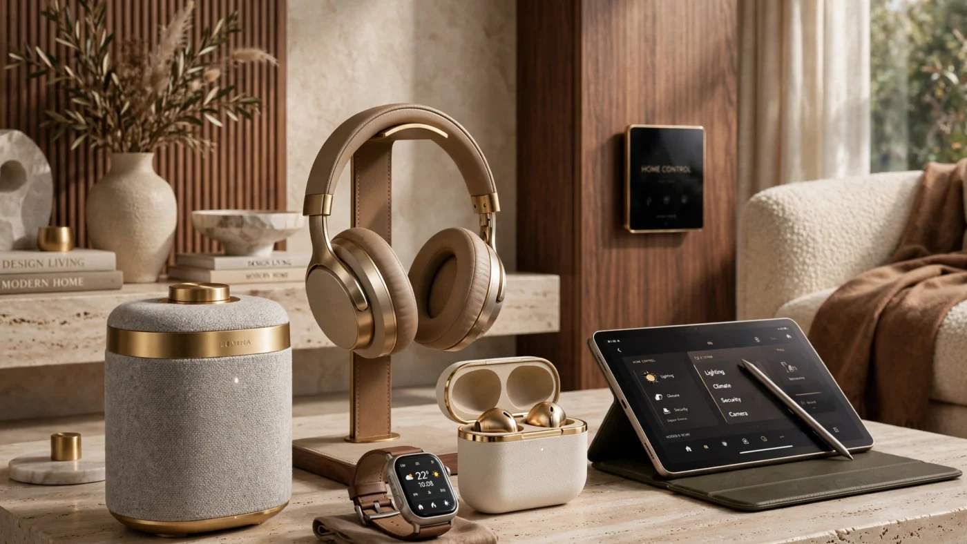 Stylish technology complementing a luxury home interior.