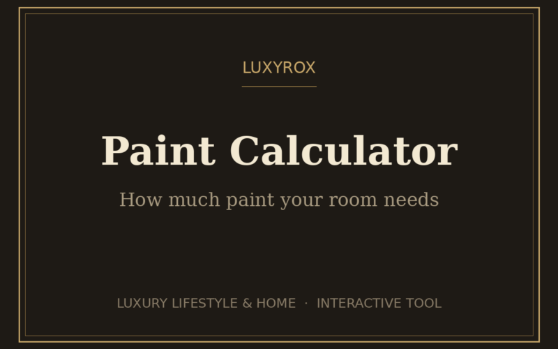 Luxury Paint Calculator — How Much Paint Your Room Needs