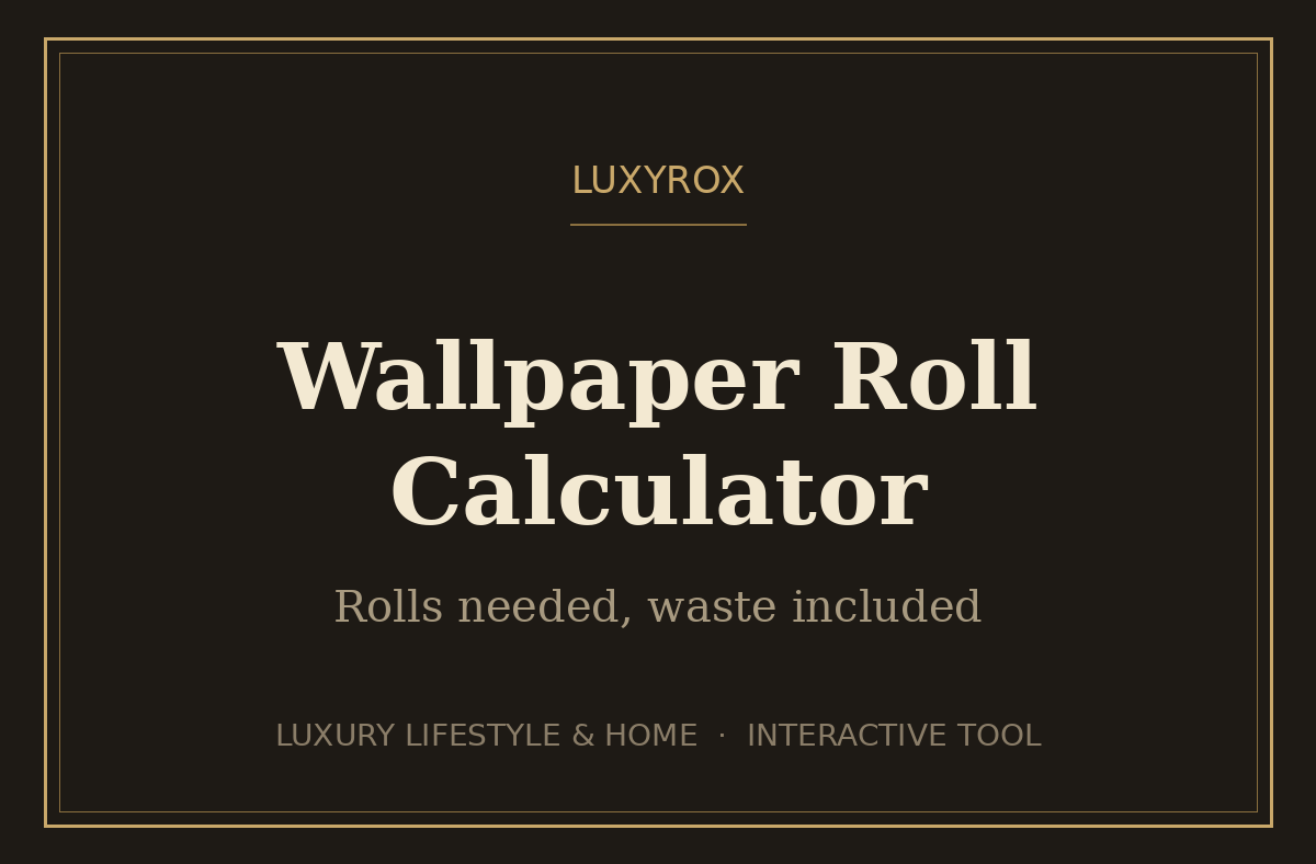 Wallpaper roll calculator estimating rolls for a patterned feature wall