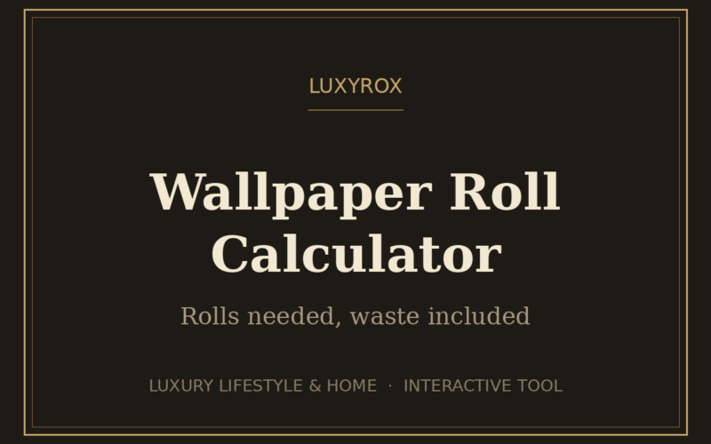 Wallpaper Roll Calculator — How Many Rolls Your Wall Needs